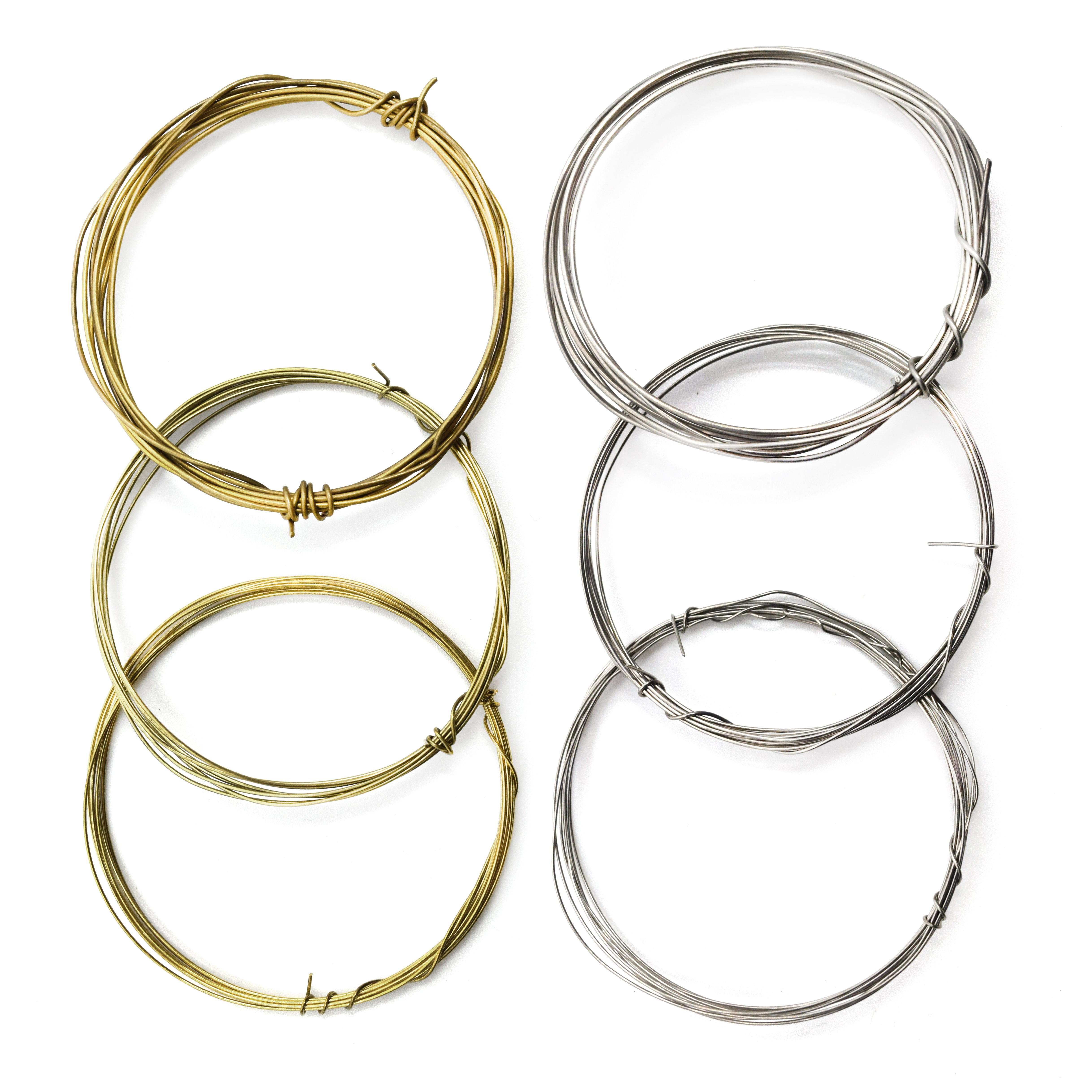 Replacement Sonometer Wires, 60", Steel and Brass, 22/24/26 Gauge, 6-Pack