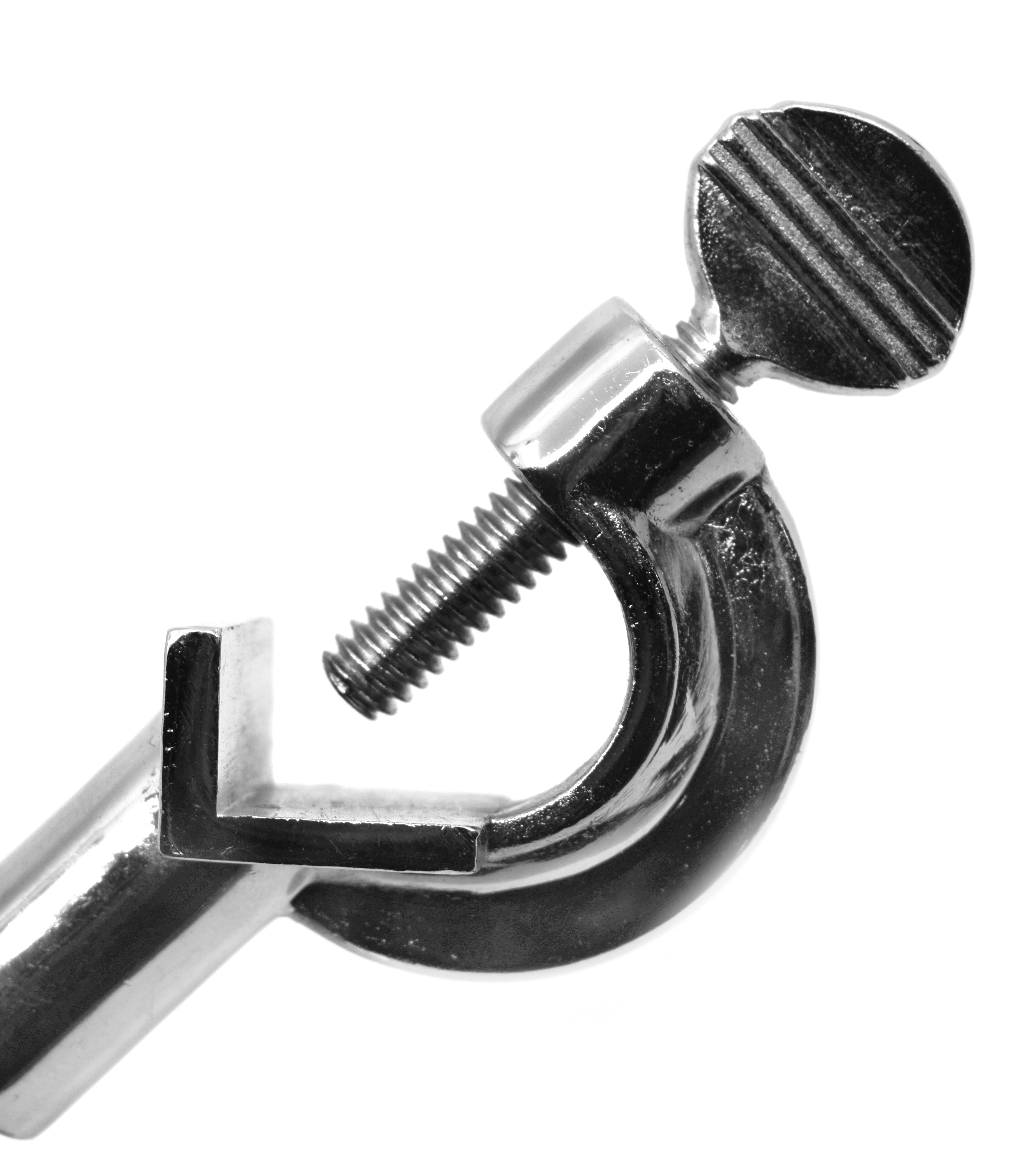 2-Prong Double-Adjustable Universal Clamp with Vinyl-Coated Jaws and Boss Head