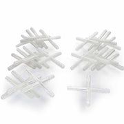 Cross-Shape Polypropylene Tubing Connector, 8mm, 20-Pack