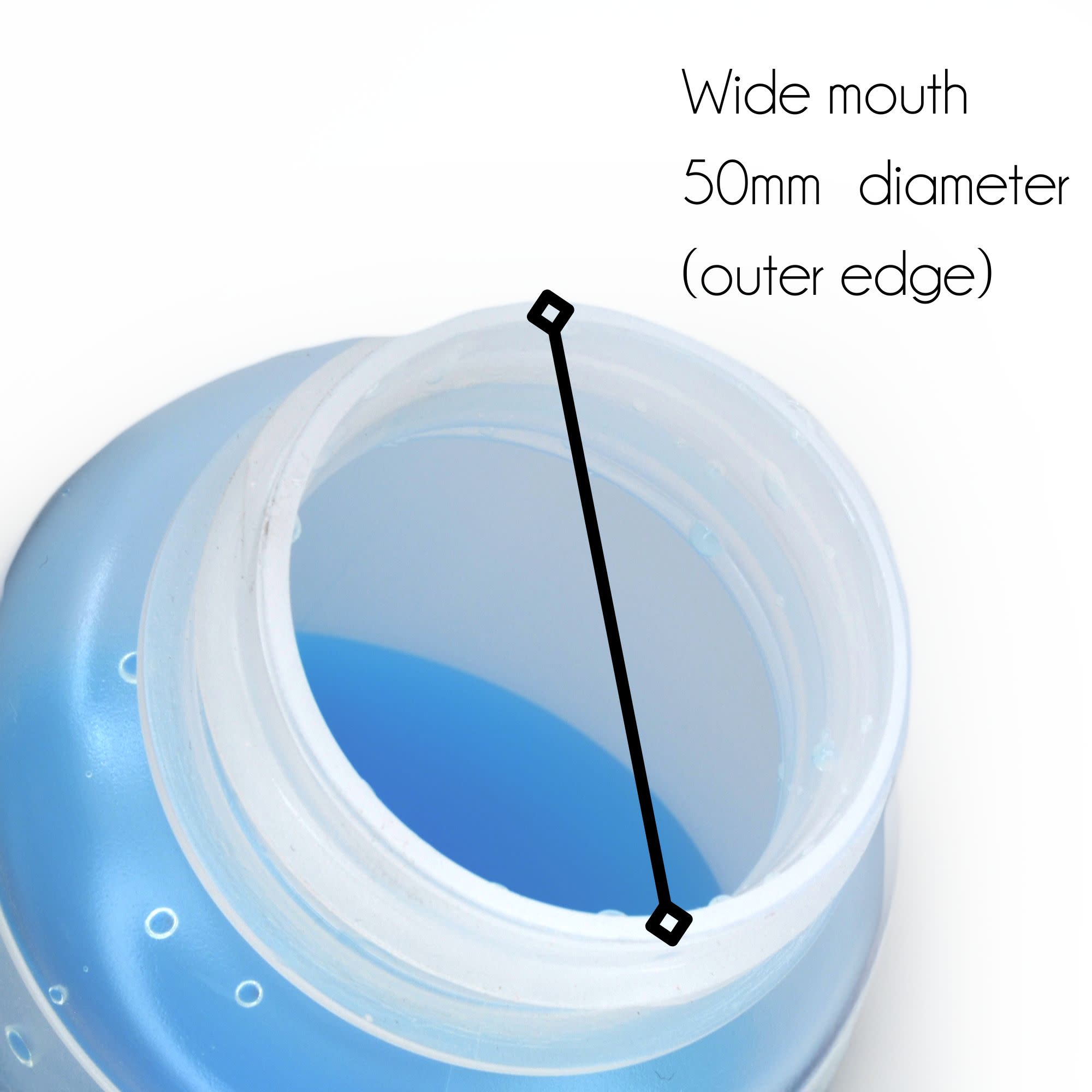 Flexible Leak-Proof Translucent LDPE Wide Mouth Wash Bottle, 500mL