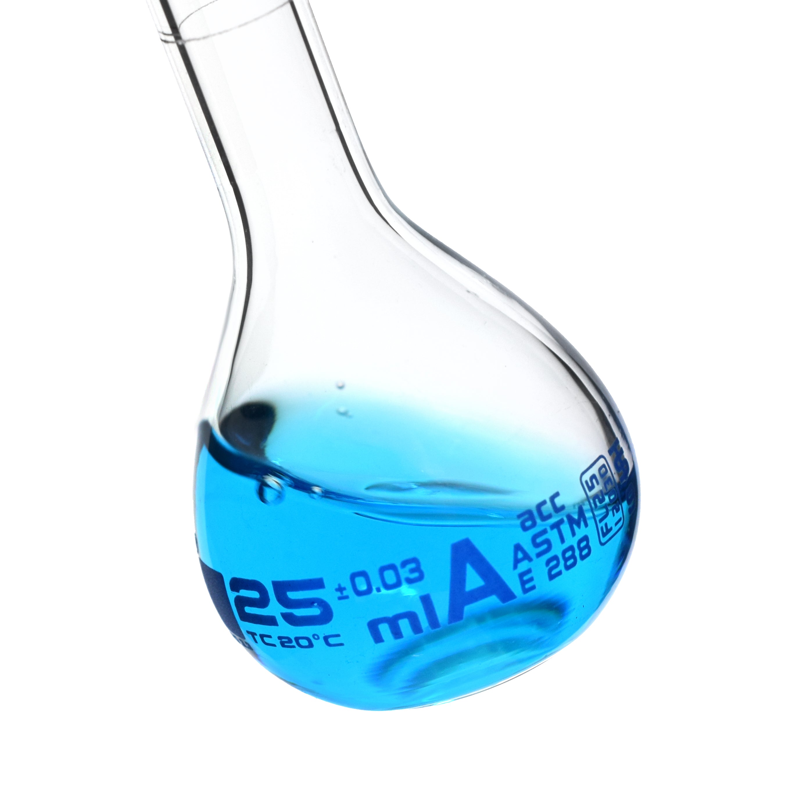 Class A Borosilicate Glass Volumetric Flask Set, 3-Piece, 10-50mL