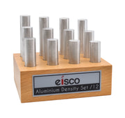 12-Piece Aluminum Density Cylindrical Bars Set with Wooden Storage