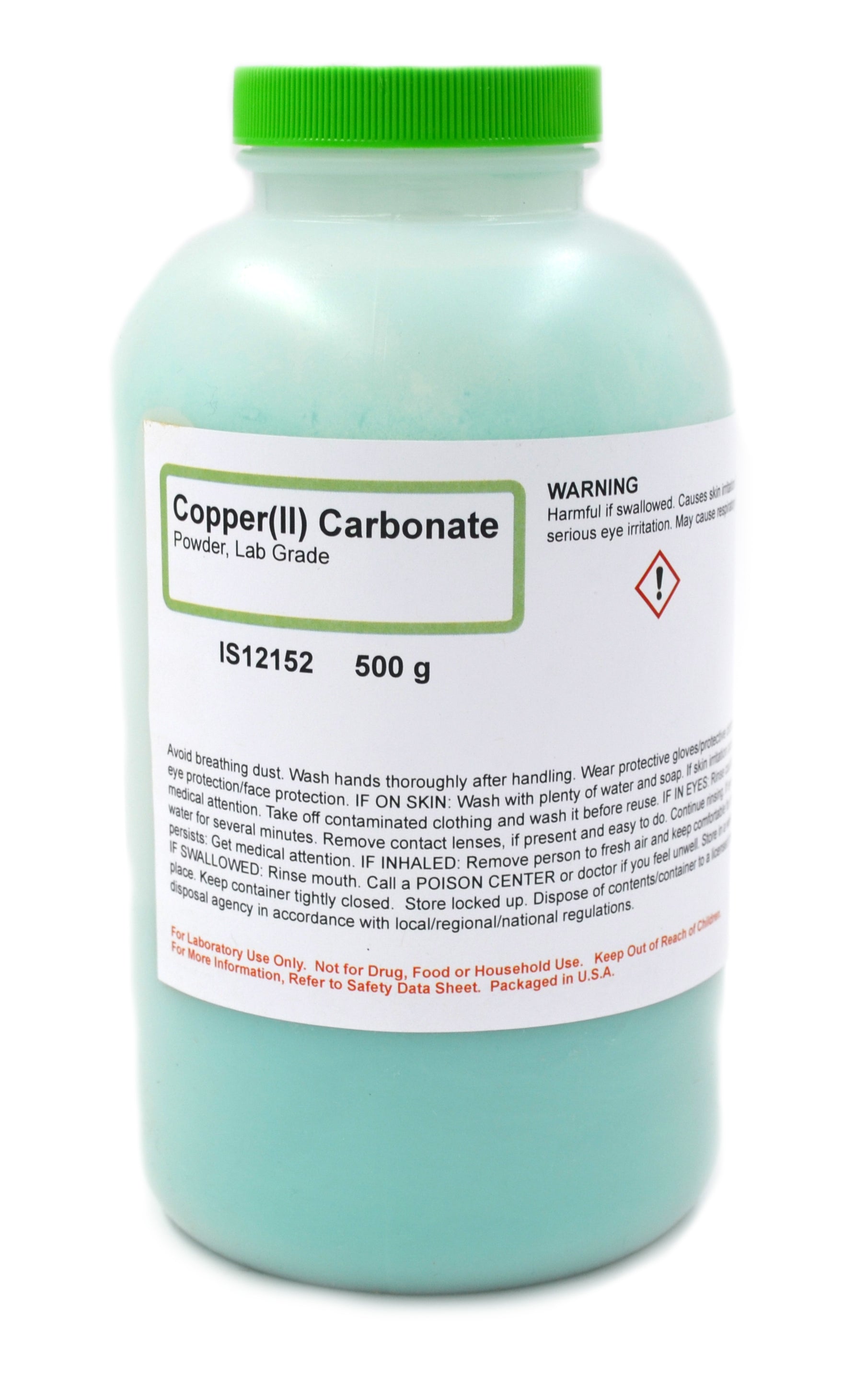 Laboratory Grade Copper (II) Carbonate Powder, 500g