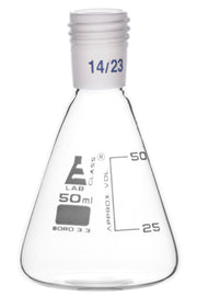 Borosilicate Glass Erlenmeyer Flask with Threaded Joint