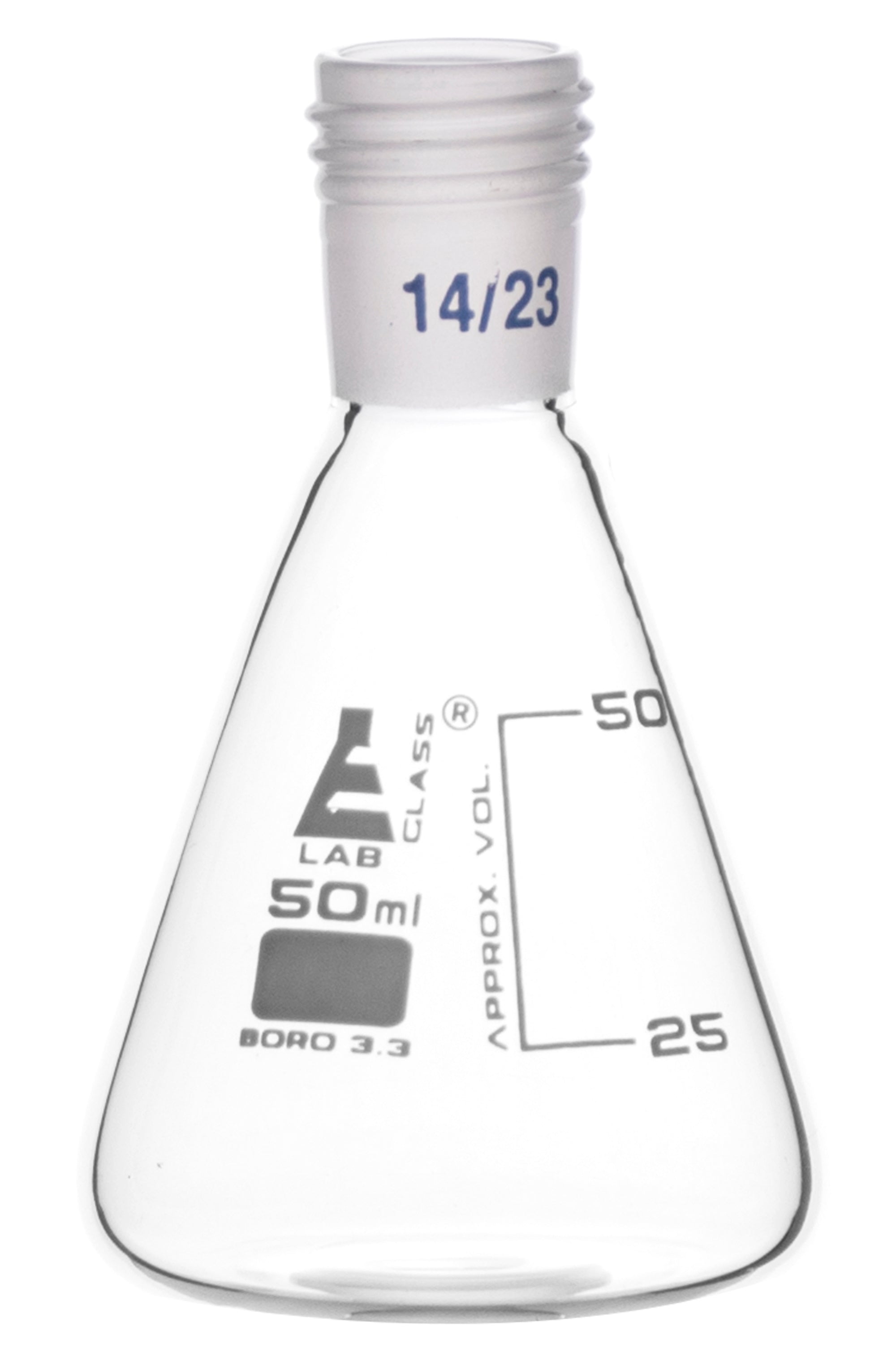Borosilicate Glass Erlenmeyer Flask with Threaded Joint