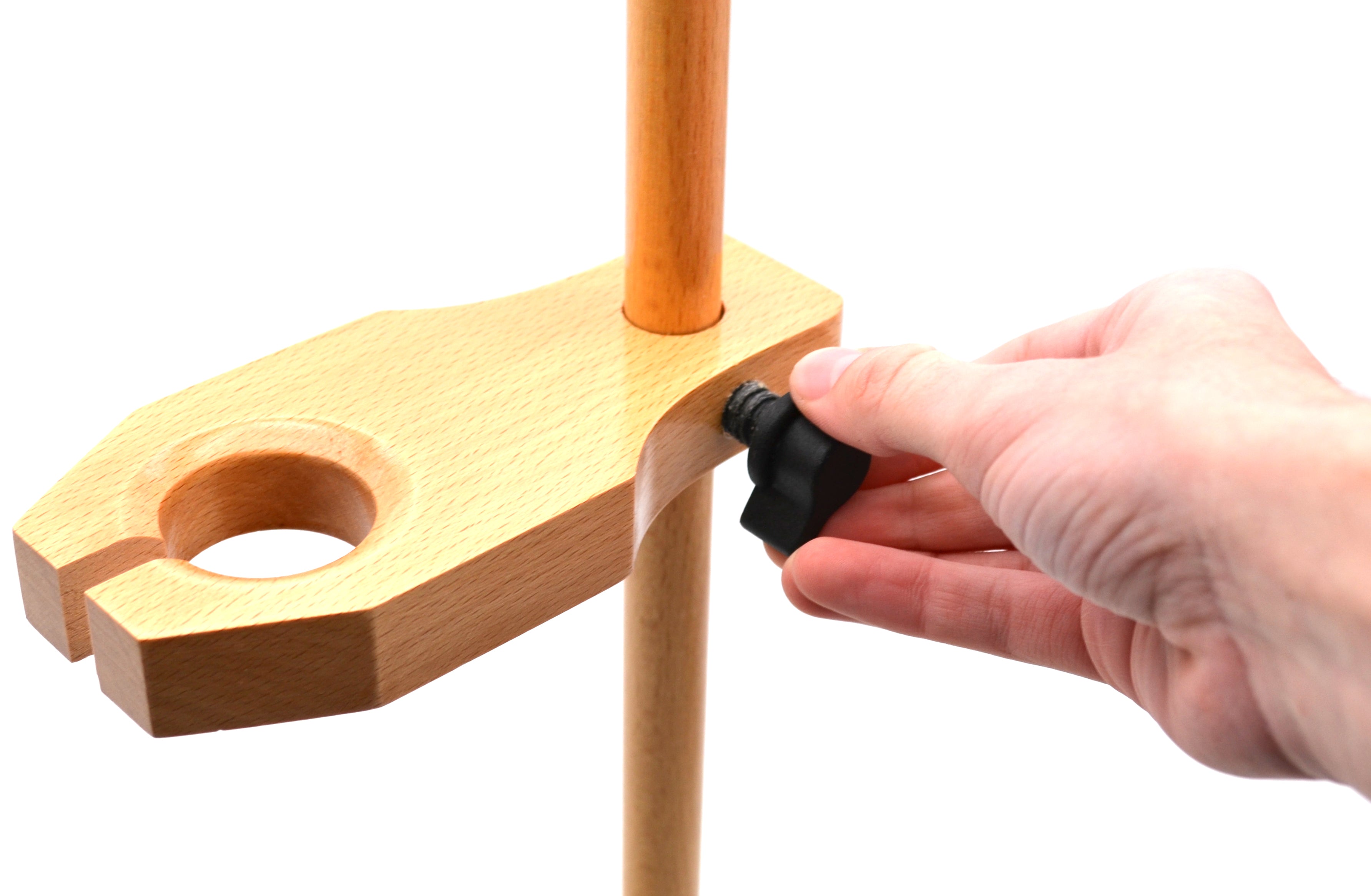 Adjustable Wooden Funnel Stand for 1 Funnel, 17" Tall, 1.5" Hole