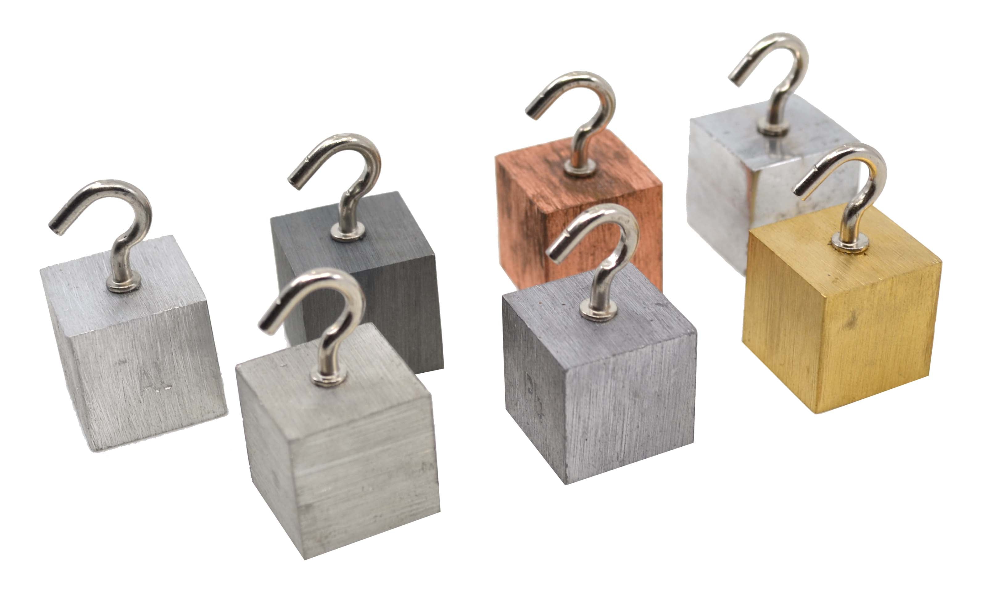7-Metal Density Cubes Set with Hooks, 20mm