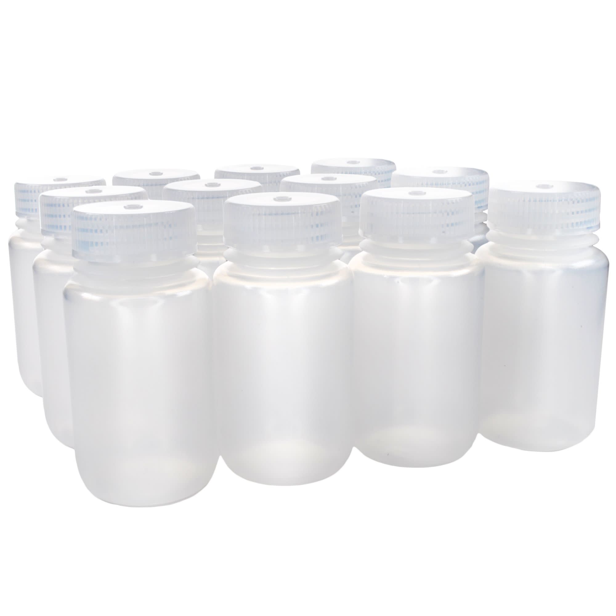 Wide Mouth Polypropylene Reagent Bottle, Autoclavable Non-Sterile, 12-Pack