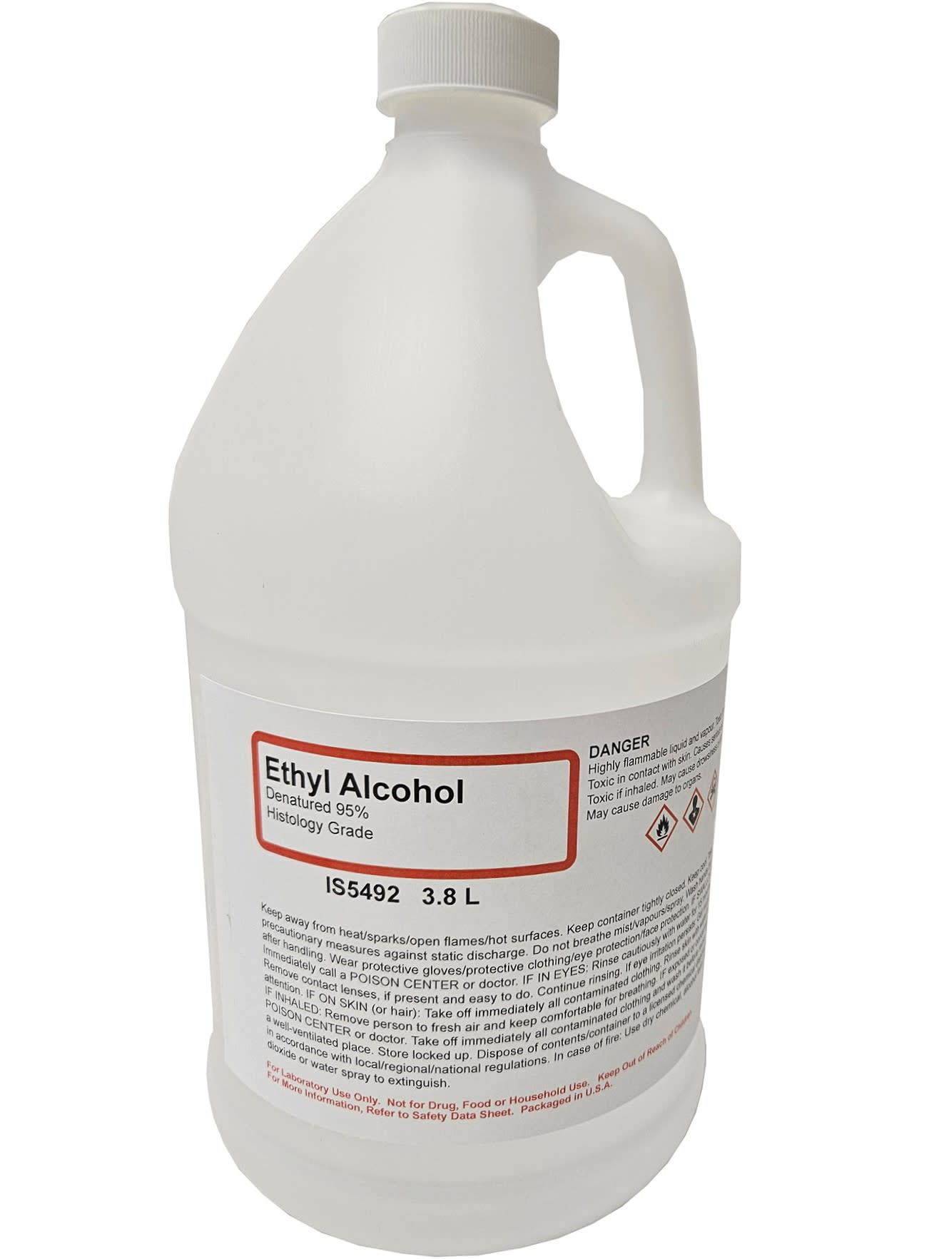 Ethanol, 95%, Denatured, 3.8L ?Çô Histology Grade for Tissue Dehydration and Staining