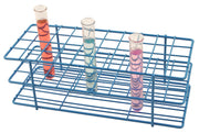 Blue Epoxy Wire Test Tube Rack, 40-Hole (4 x 10), for 20-22mm Tubes