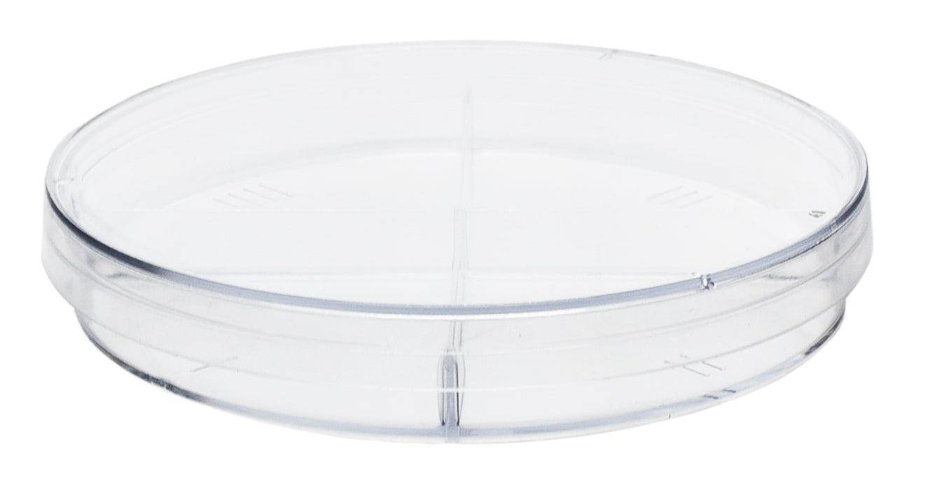 25-Pack Sterile 4-Compartment Triple-Vented Polystyrene Petri Dishes, 90mm