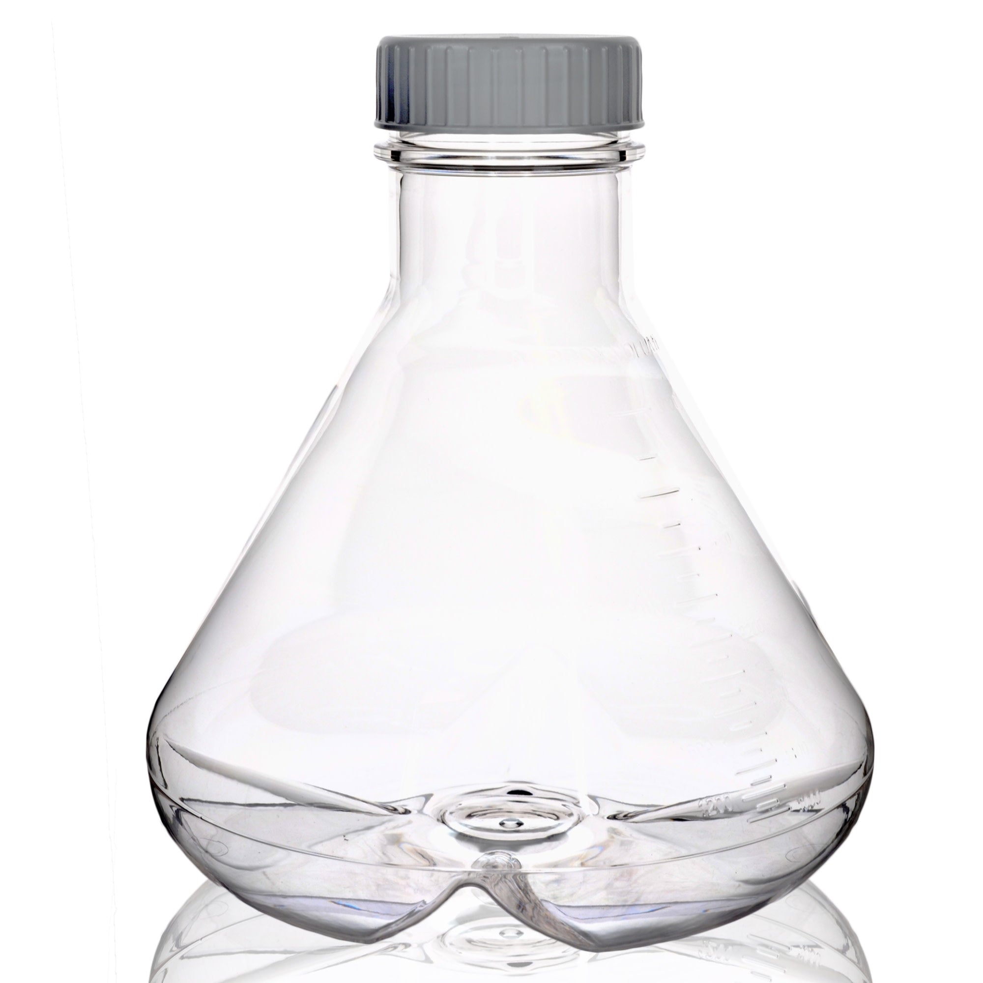 Sterile Non-Vented Baffled-Bottom PETG Erlenmeyer Flask, USP Class VI, 3L