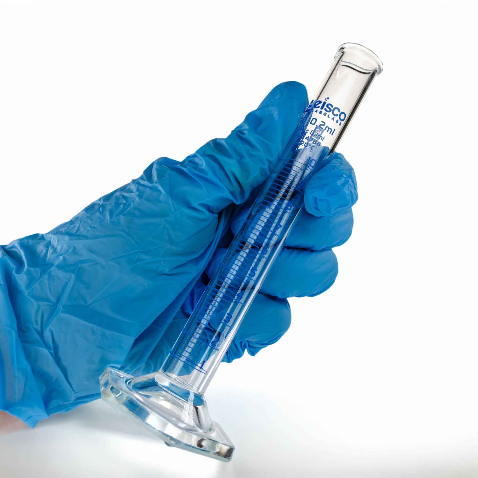 Class A Graduated Cylinder with Individual Work Certificate, 10mL, Hexagonal Base, Borosilicate Glass