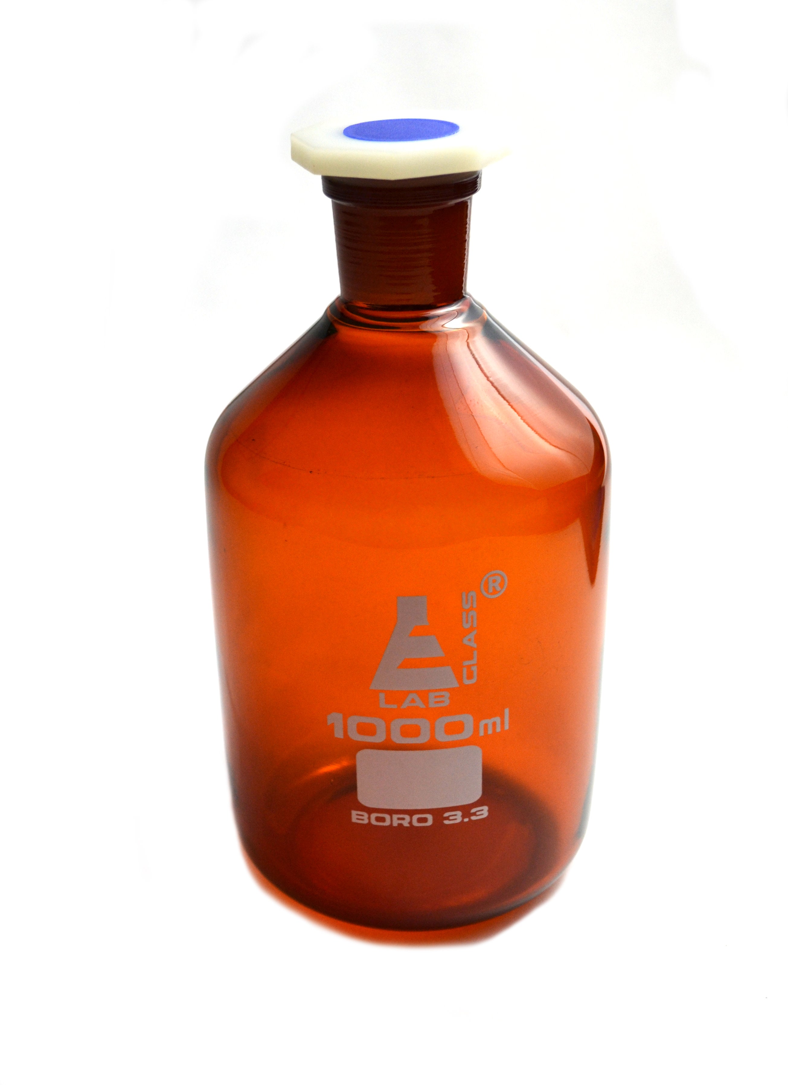 Narrow Mouth Amber Polypropylene Reagent Bottle with Acid-Proof Stopper