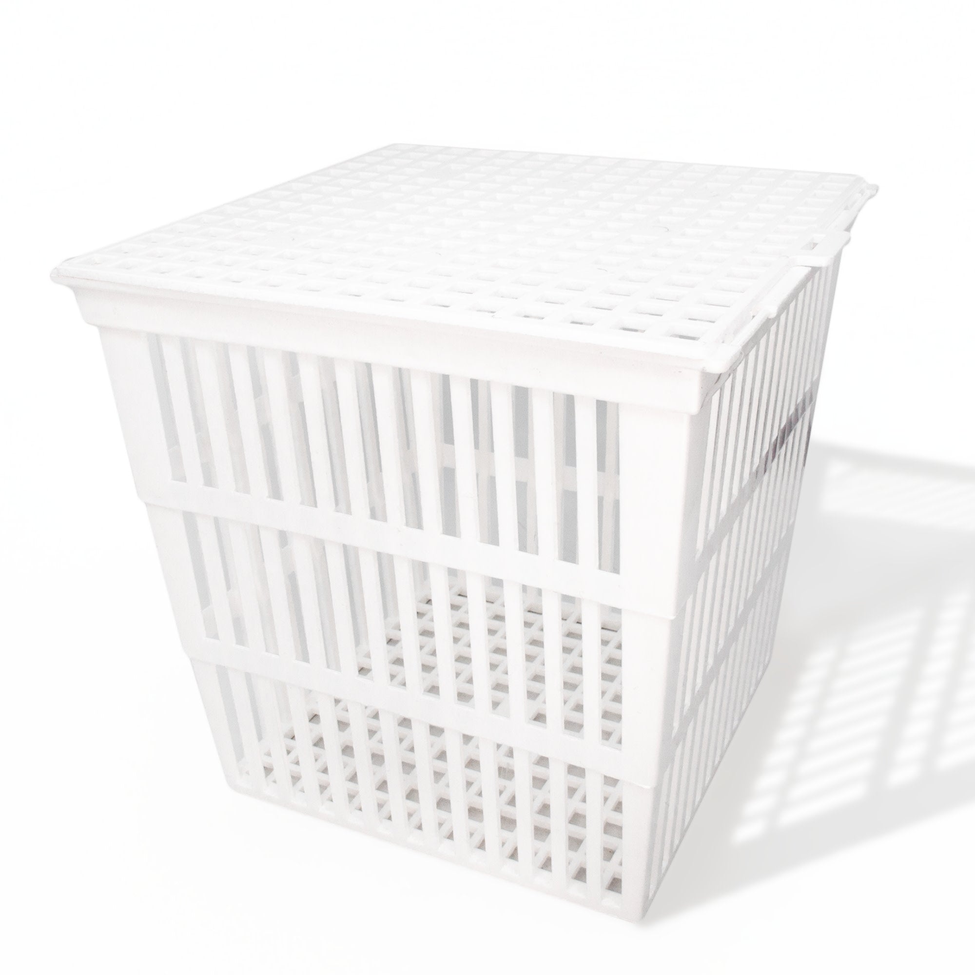 Polypropylene Autoclavable Test Tube Basket with Cover, 9 x 9 x 9"
