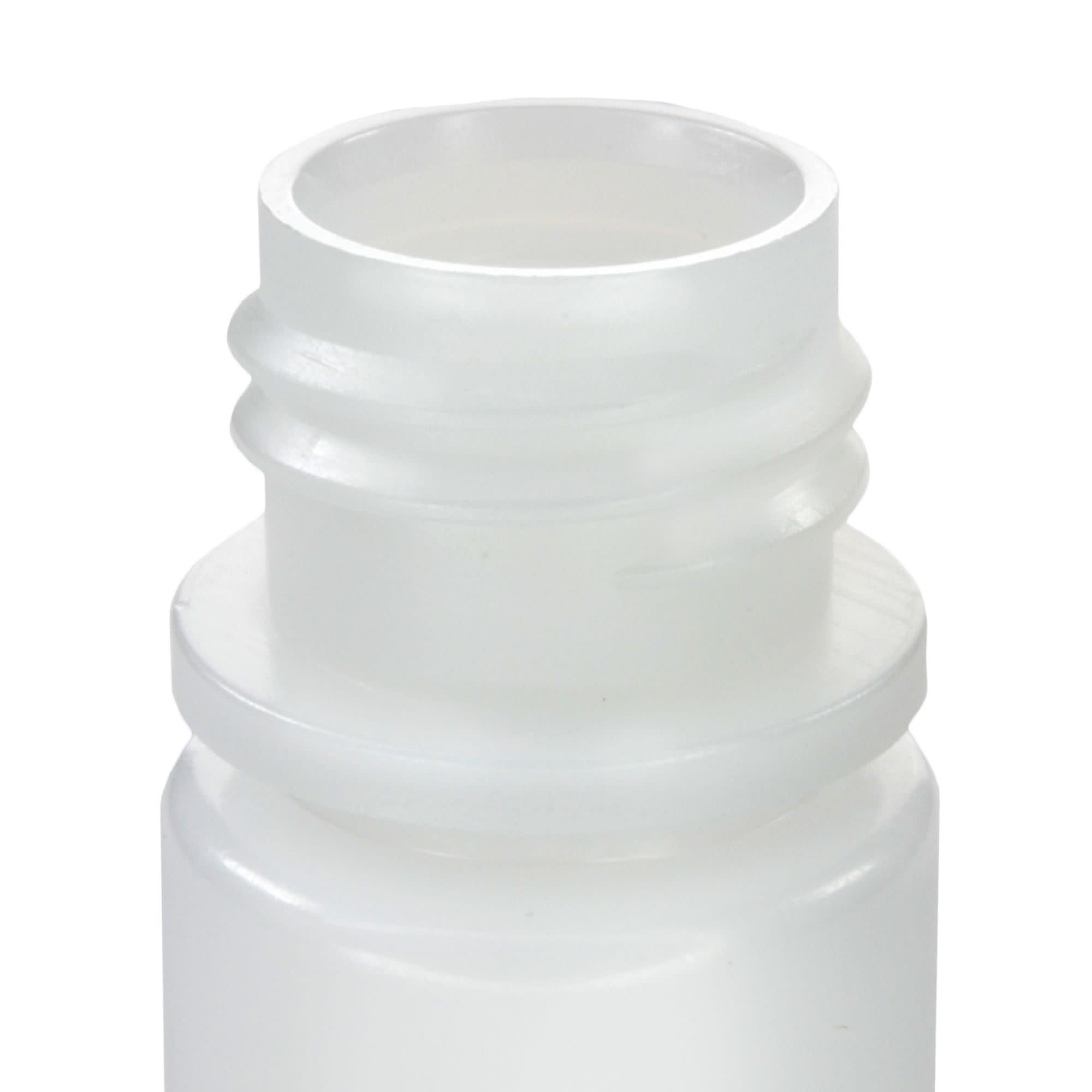 12-Pack Translucent Narrow Mouth HDPE Reagent Bottles with PP Caps, 15mL, -100 to 120°C