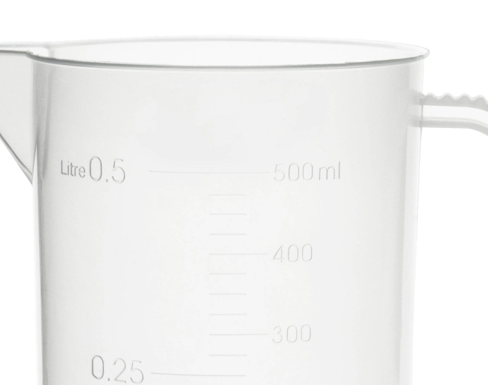 Short Form Euro Design Autoclavable Polypropylene Measuring Pitcher, 500mL