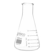 ASTM Narrow Neck Borosilicate Glass Erlenmeyer Flask with Dual Scale