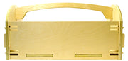 Classic American Unfinished Wooden Toolbox, 22.25 x 10 x 10.5 inch