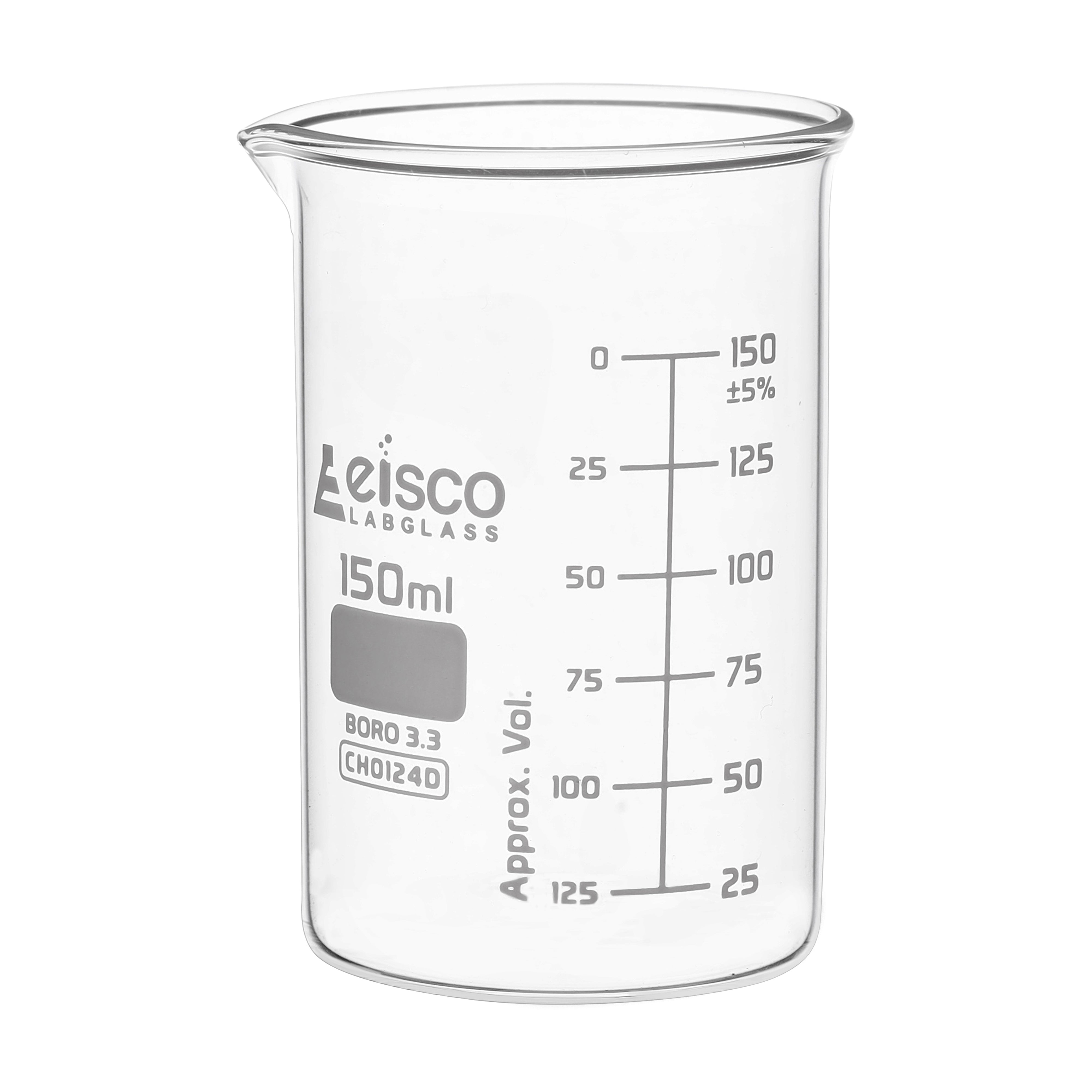 ASTM Low Form Borosilicate Glass Beaker with Dual Scale