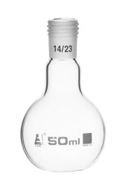 Flat Bottom Borosilicate Glass Boiling Flask with Threaded Joint