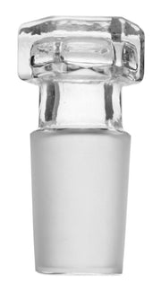 Hexagonal Hollow Stopper with Flat End, 19/26, Borosilicate Glass