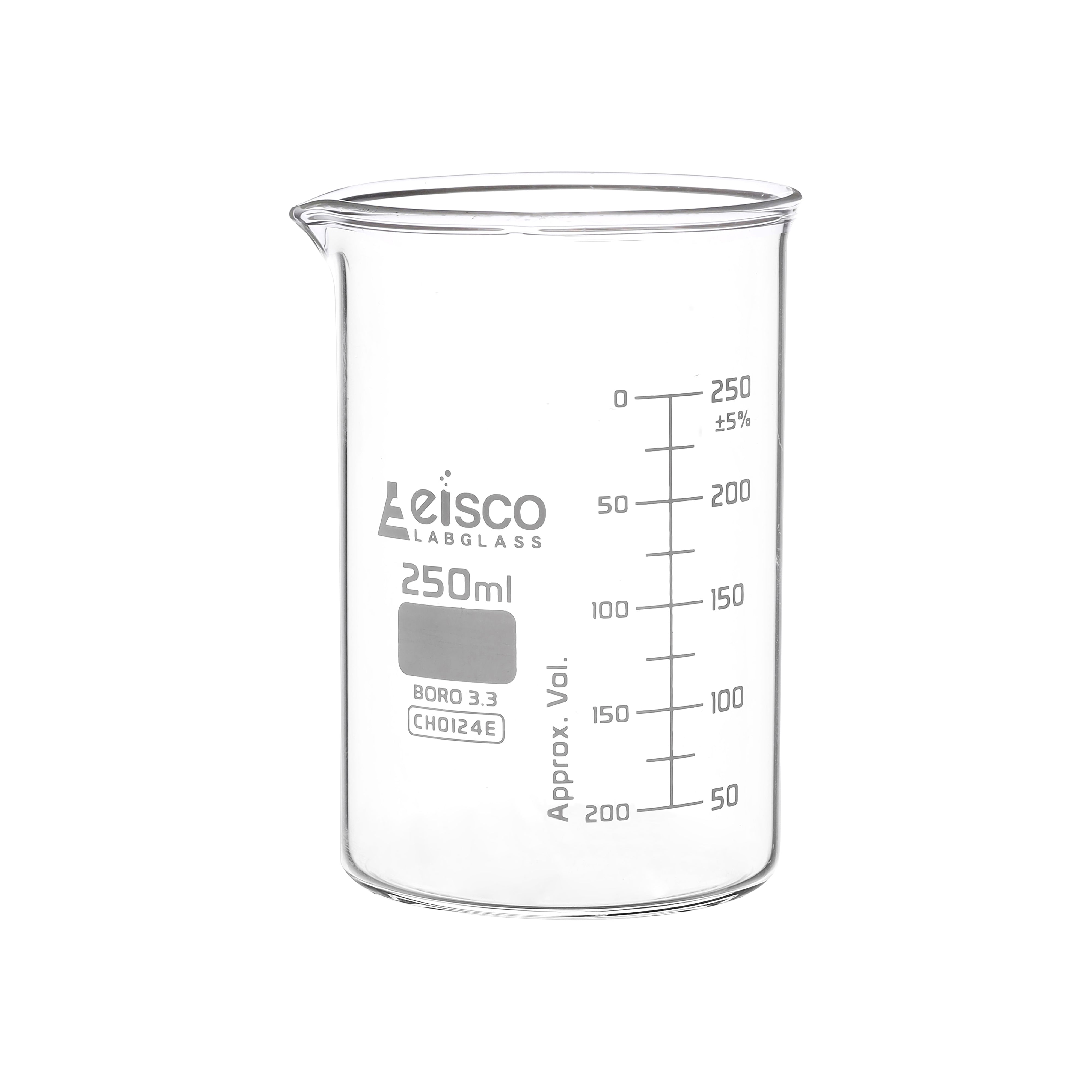 ASTM Low Form Borosilicate Glass Beaker with Dual Scale