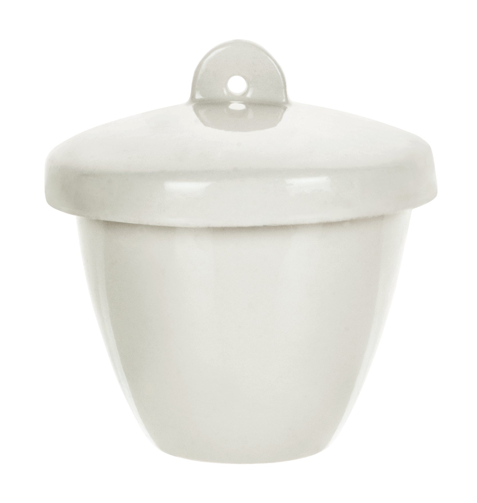 Tall Form Porcelain Crucible with Lid