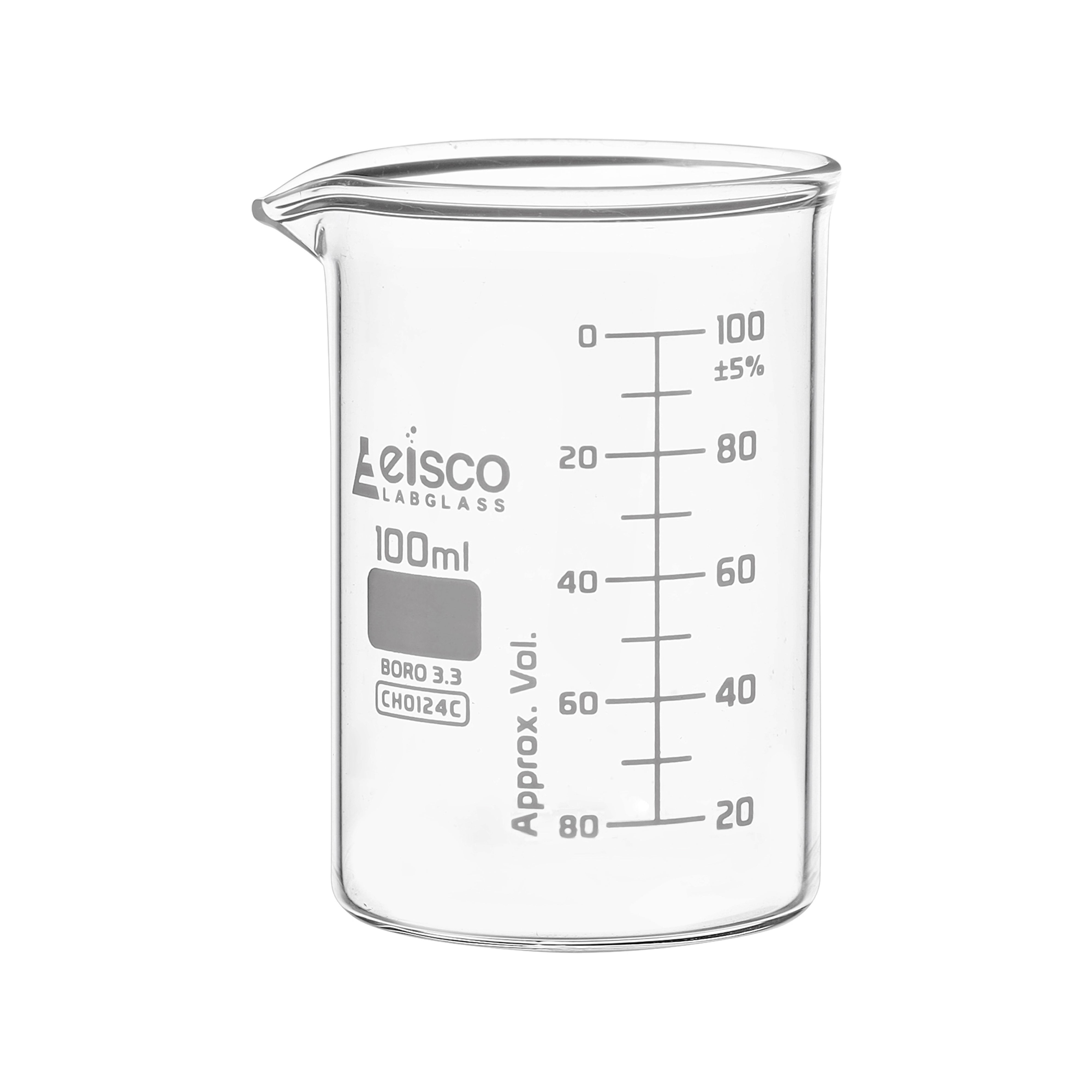 ASTM Low Form Borosilicate Glass Beaker with Dual Scale