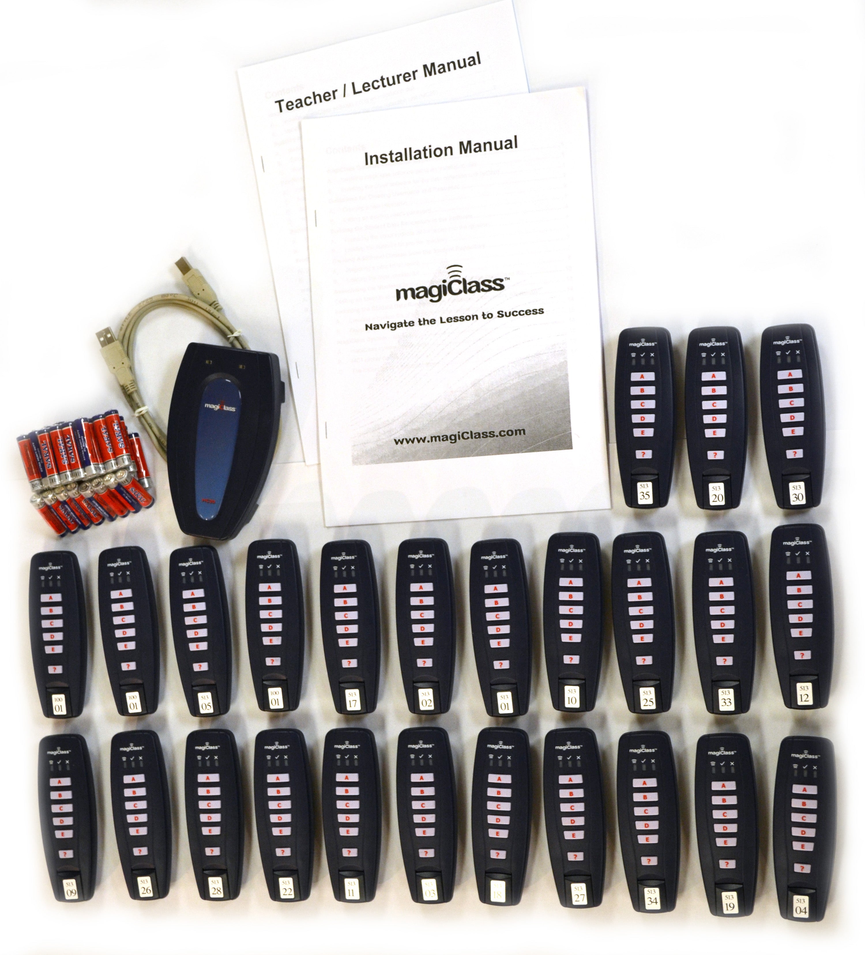 Magiclass Classroom Polling Clicker System, Full Classroom