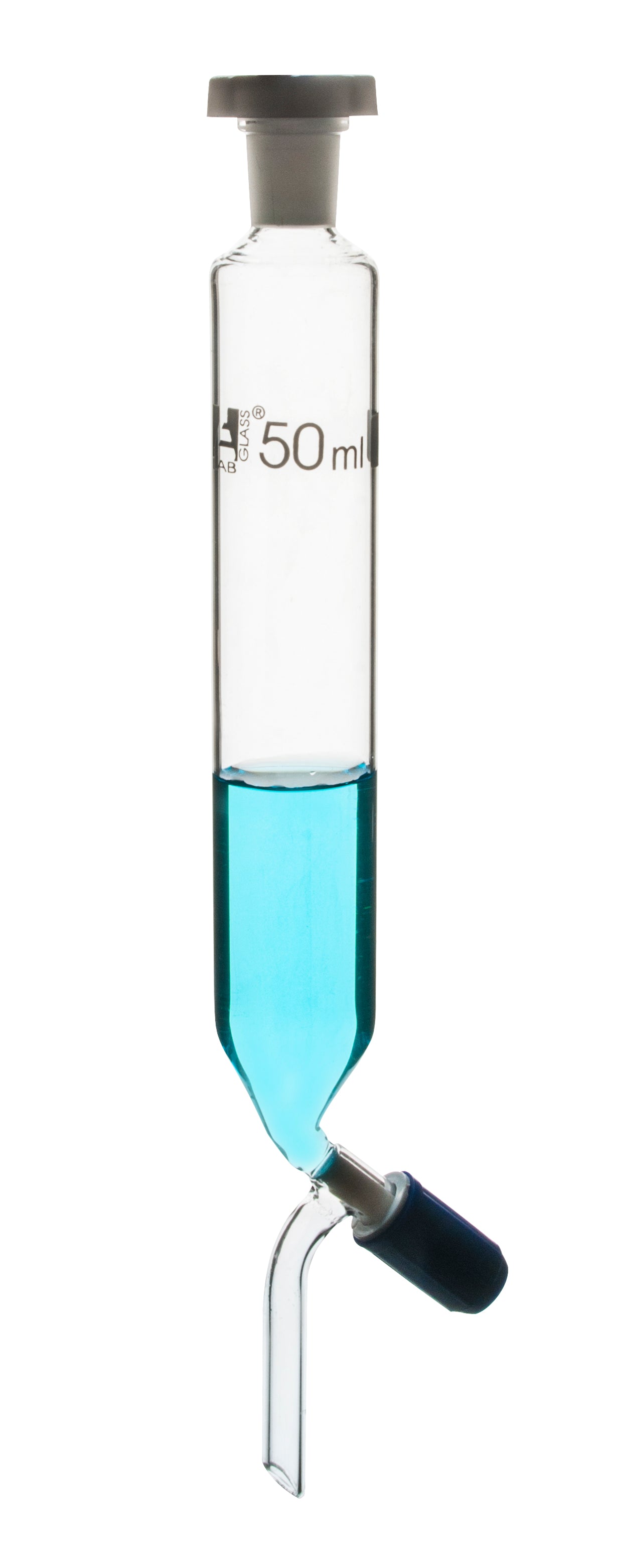 Cylindrical Borosilicate Glass Dropping Funnel with Rotaflow Stopcock