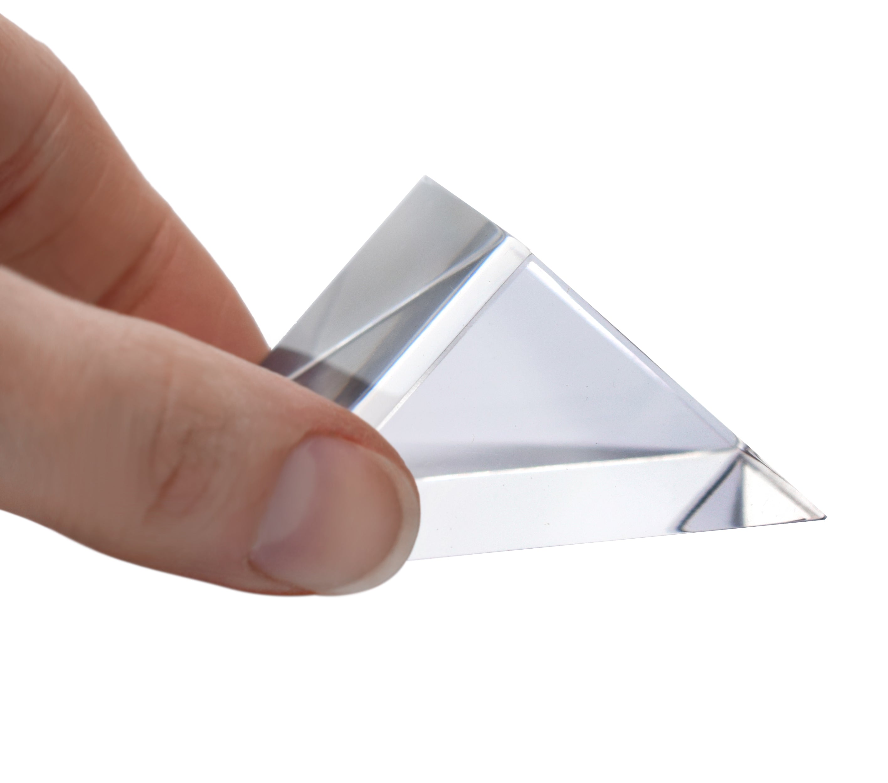 Right-Angled Acrylic Prism, 55mm Length, 38mm Hypotenuse
