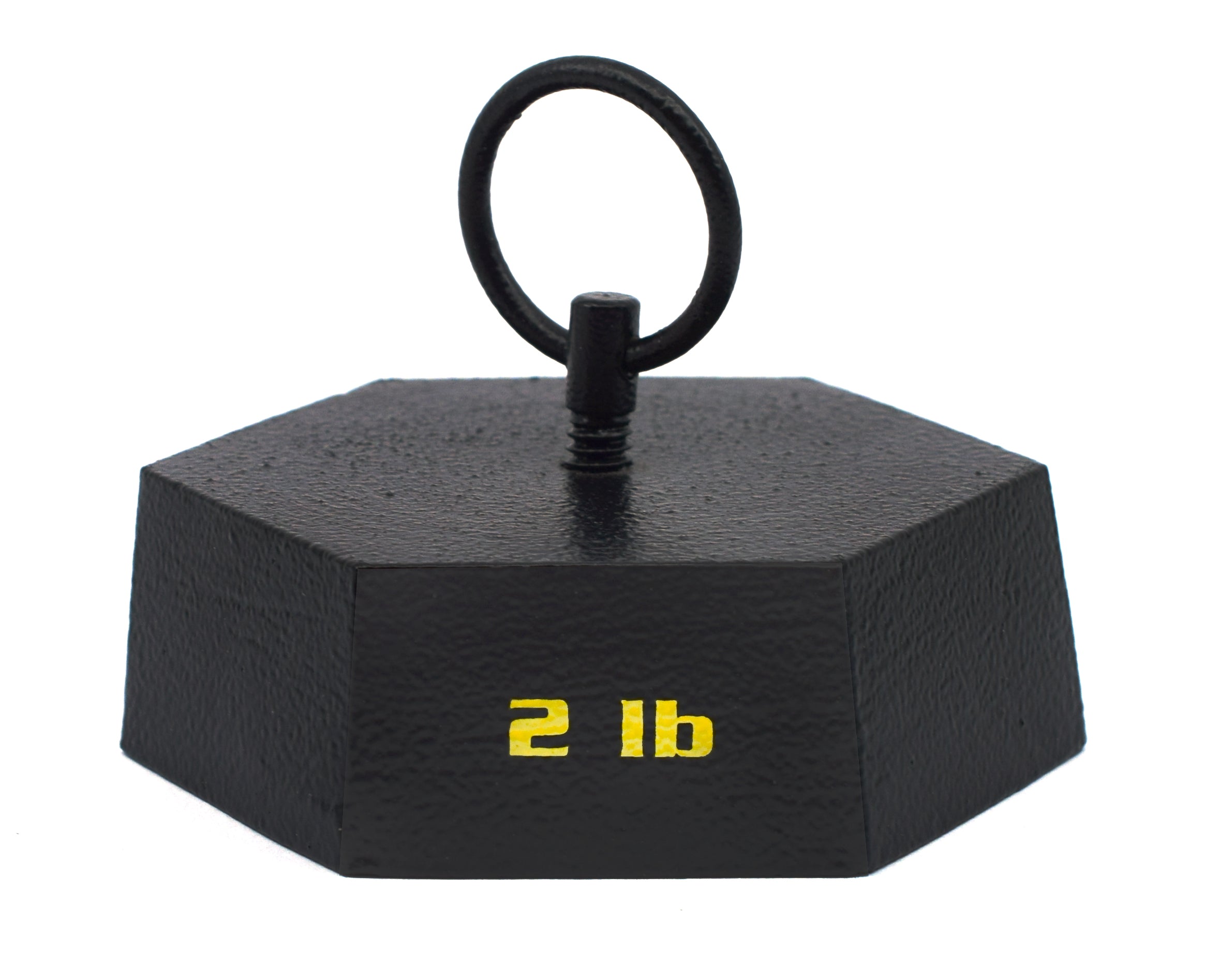 2lb Hexagonal Cast Iron Mass with Lifting Ring