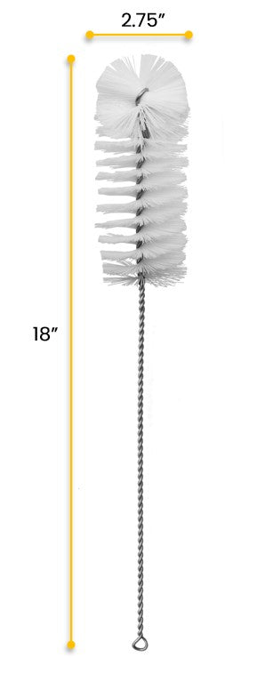 18" Fan-Shaped Nylon Cleaning Brush for 2.6-3" Tubes