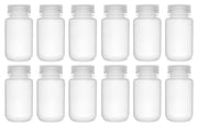 Translucent Wide Mouth Polypropylene Reagent Bottle with Screw Cap, 12-Pack