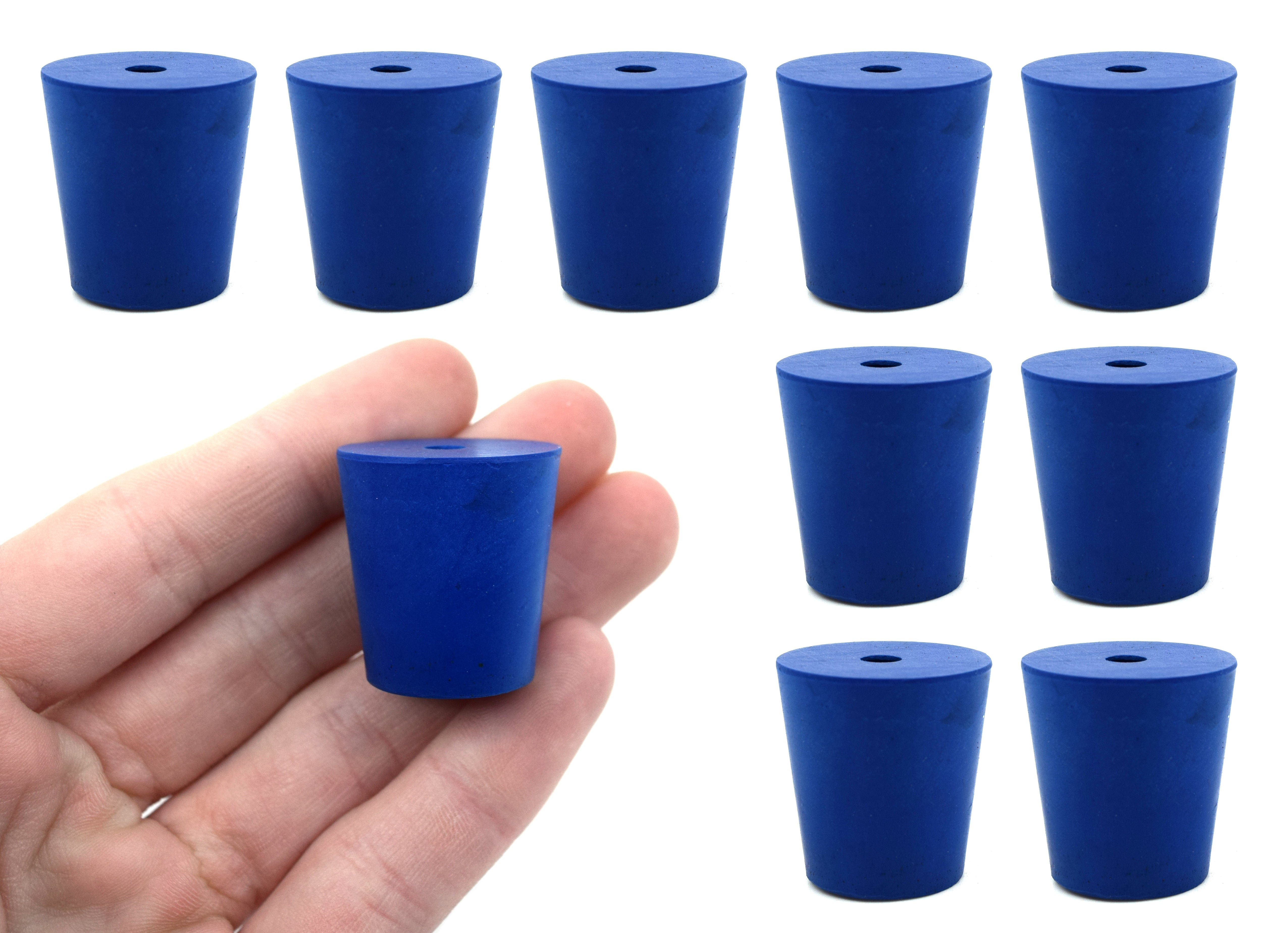 Neoprene Stopper with 1 Hole, 10-Pack