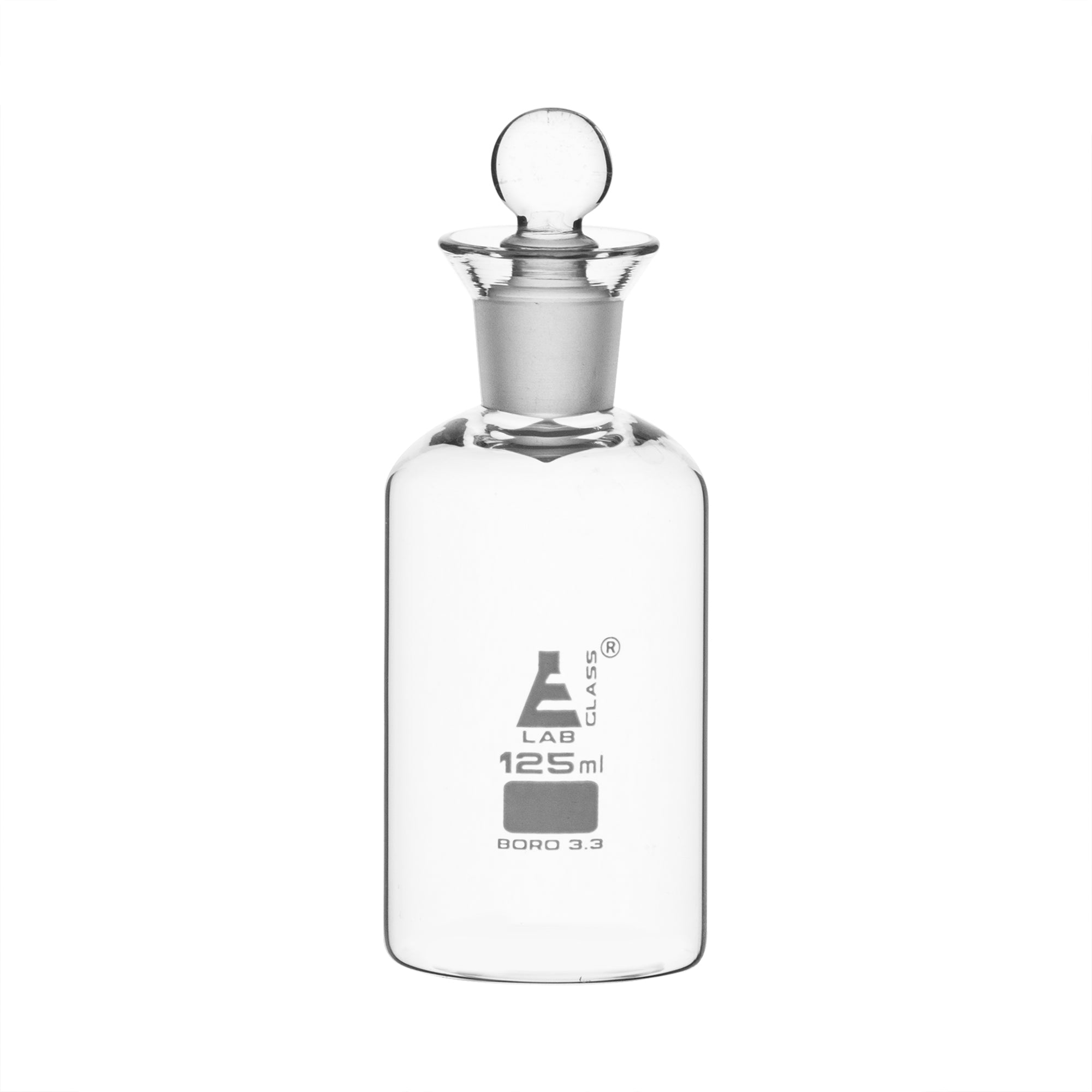 B.O.D. Bottle with Stopper, 125mL, Borosilicate Glass