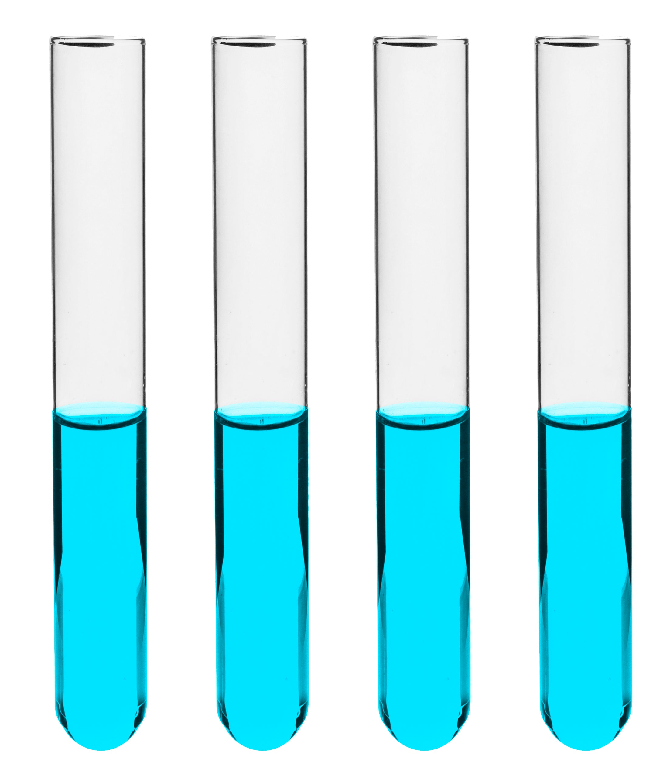 Rimless Thick Wall Borosilicate Glass Test Tube, 100-Pack