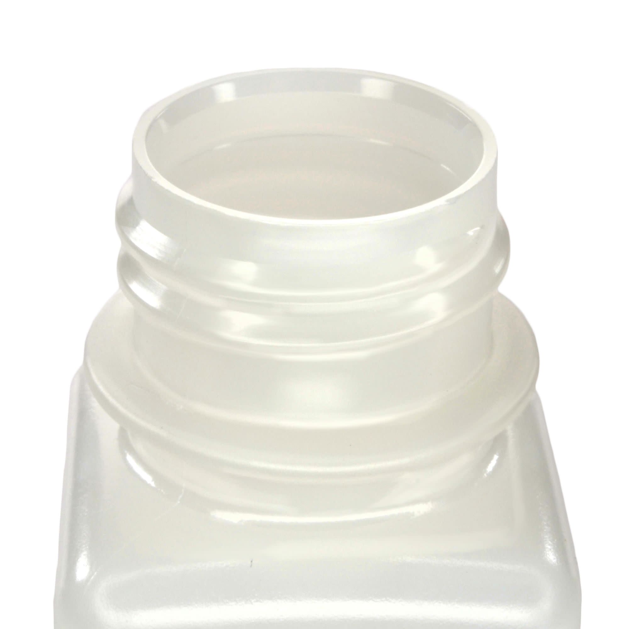 12-Pack Translucent Wide Mouth Square HDPE Reagent Bottles with PP Caps, 60mL, -100 to 120°C