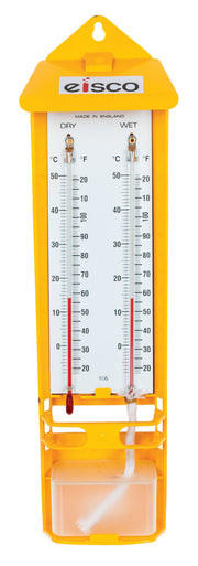 Mason's Hygrometer with Wet and Dry Bulb, Wall-Mounted