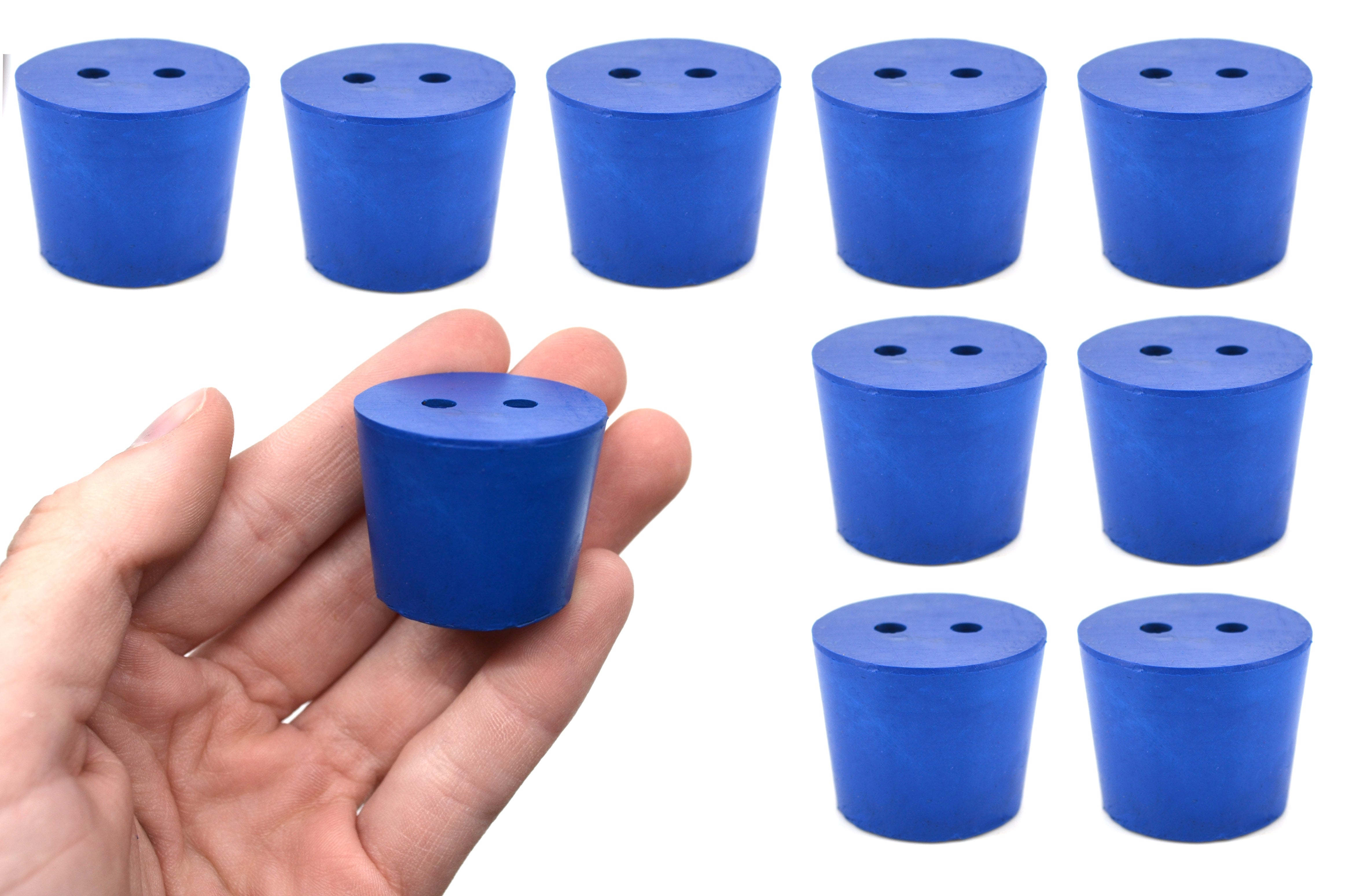 Neoprene Stopper with 2 Holes, 10-Pack