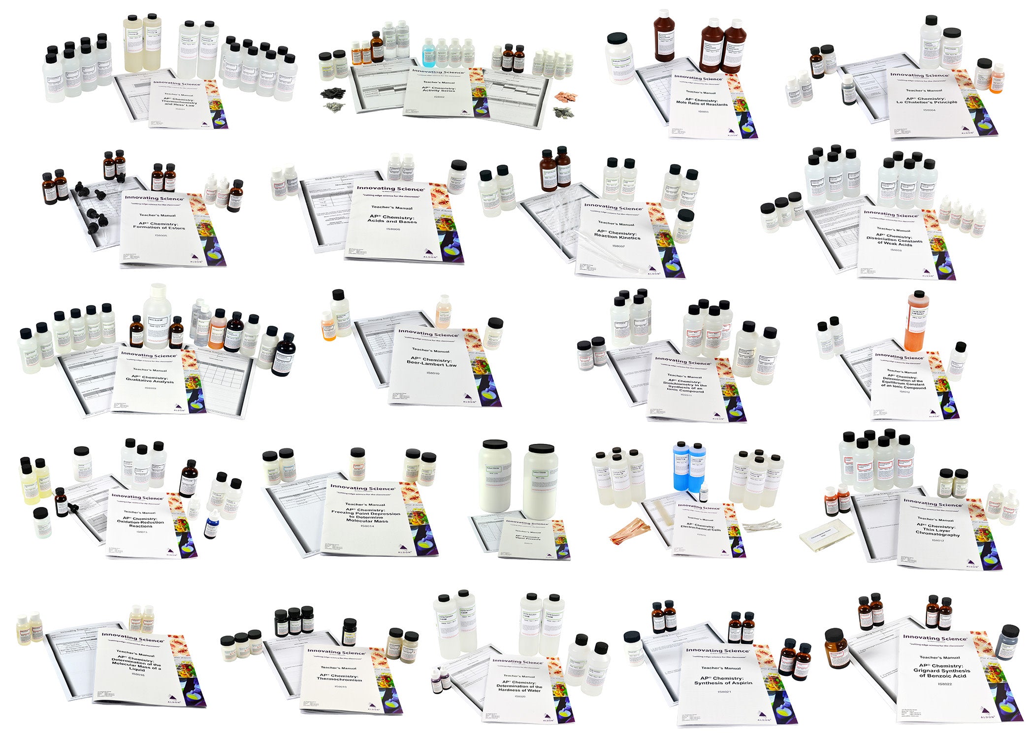 Complete 22-Kit AP Chemistry Lab Set, IS8001 through IS8022