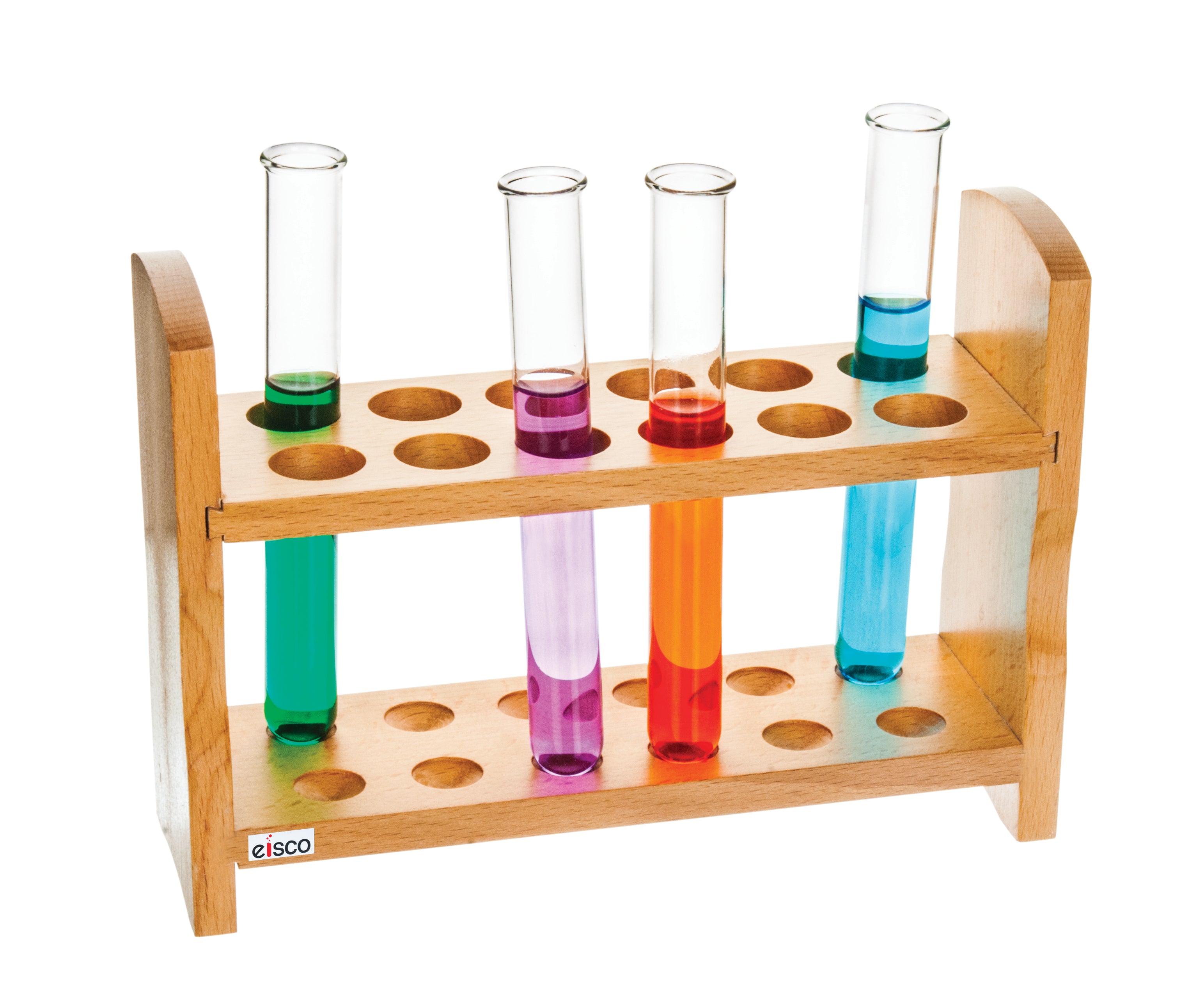 12-Tube Wooden Test Tube Rack, 9" Wide, for 20mm Tubes