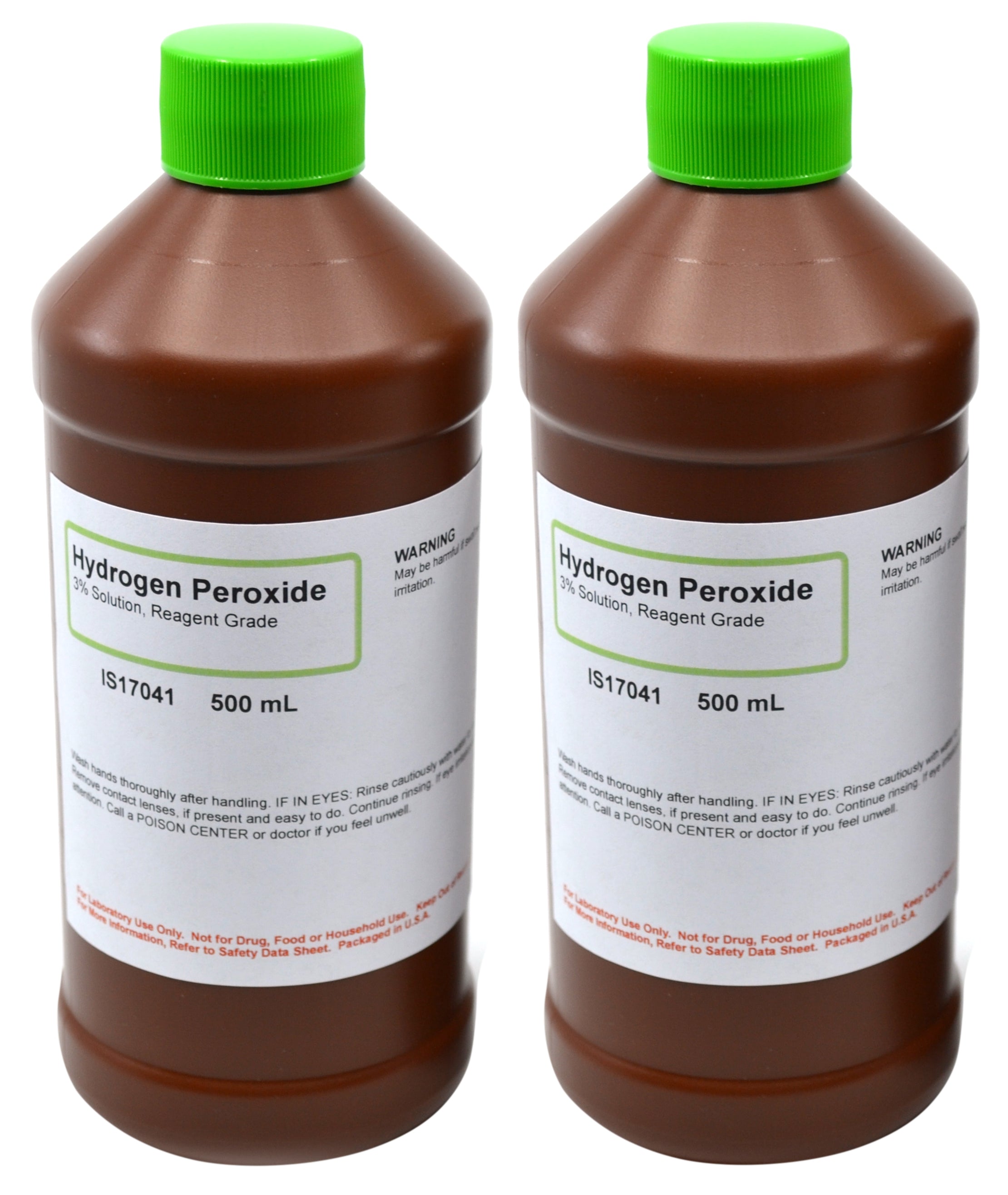 2-Pack Reagent Grade 3% Hydrogen Peroxide Solution, 500mL