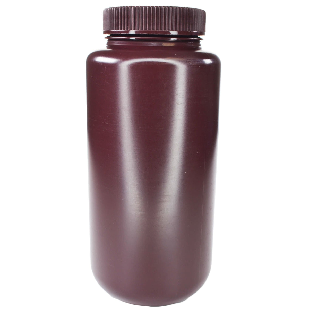 2L Wide Mouth Amber HDPE Reagent Bottle, Non-Sterile, 6-Pack