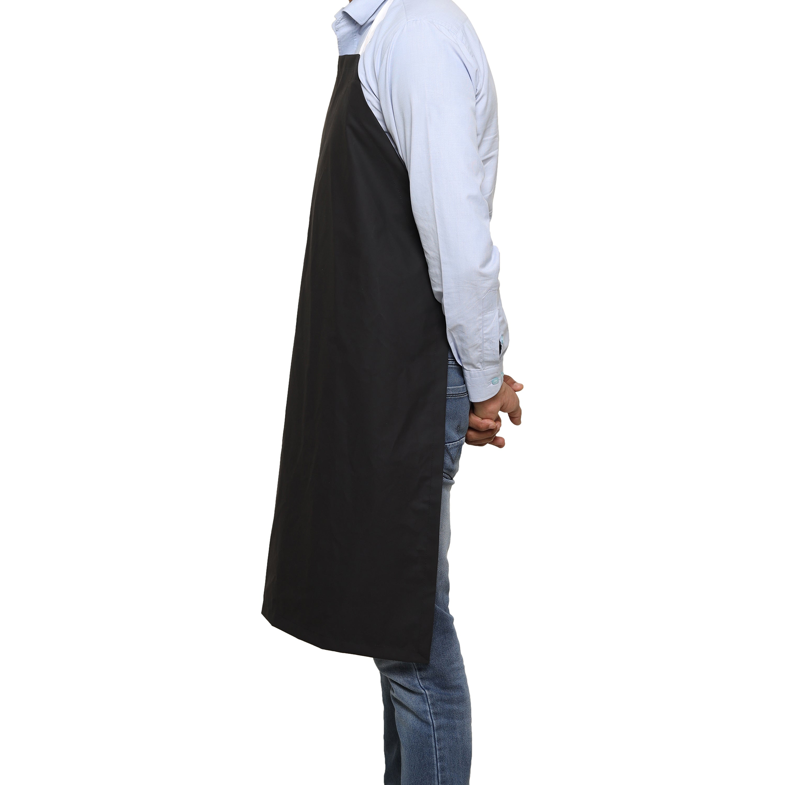 Small Black Rubber Vinyl Apron, 27 x 30"