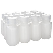 12-Pack Translucent Wide Mouth HDPE Reagent Bottles with PP Caps, 60mL, -100 to 120°C
