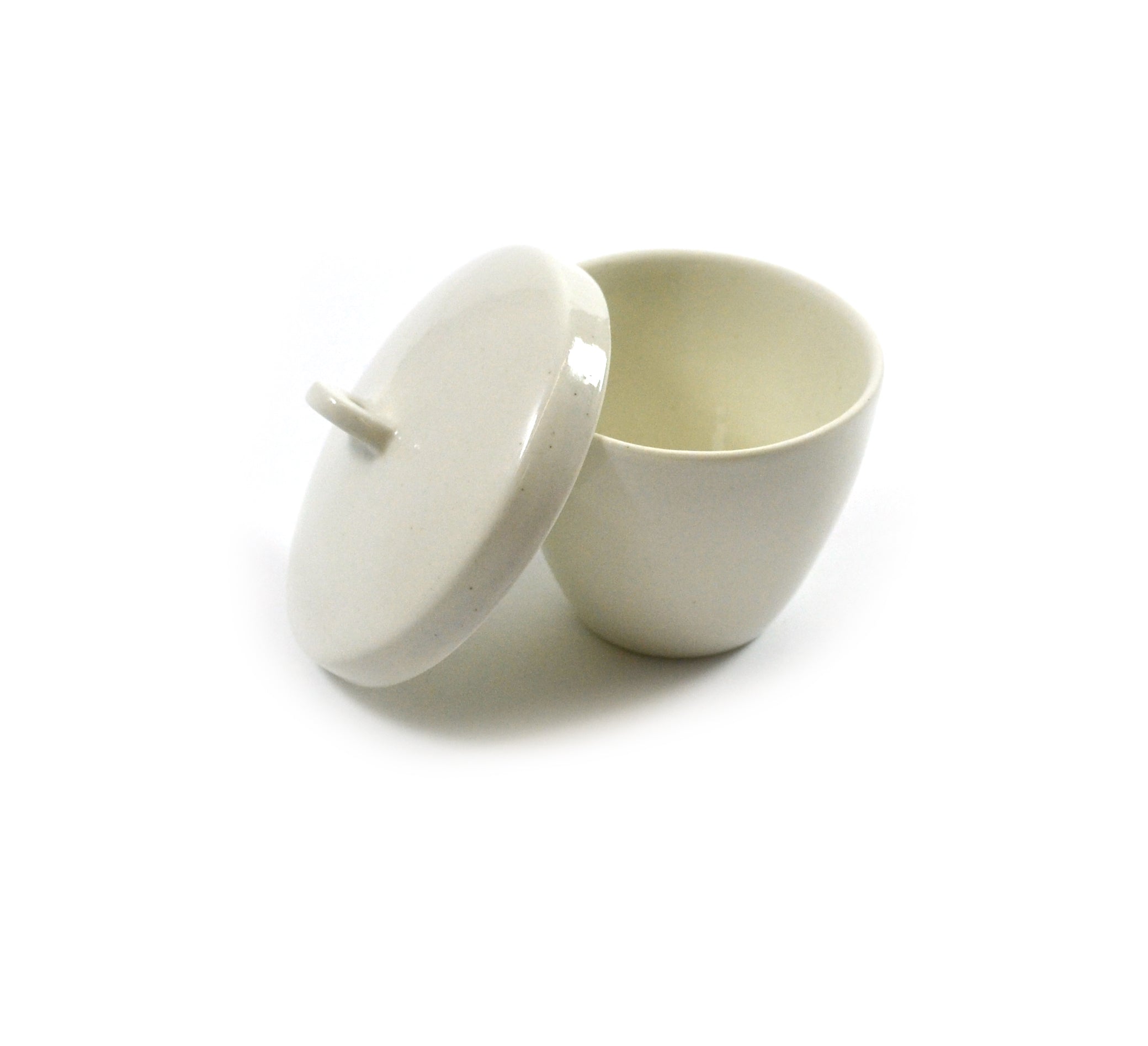 Tall Form Porcelain Crucible with Lid, 10-Pack