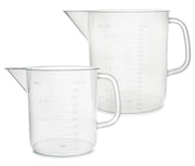 Short Form Polypropylene Measuring Pitcher Set, 2-Piece, 1L and 2L