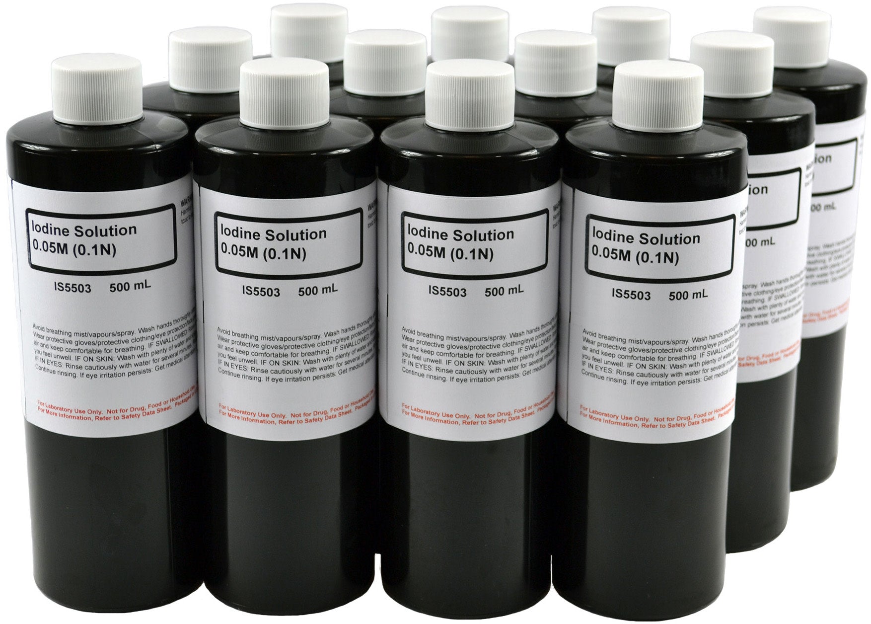 Iodine Potassium Iodide 0.05M 0.1N Solution 500mL ?Çô Laboratory Grade Reagent for Chemical Analysis and Titrations